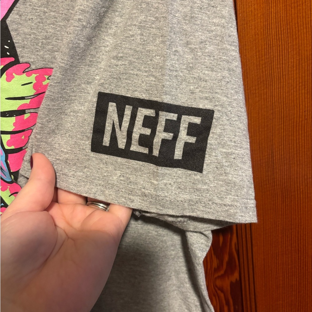 NEFFxSTARWARS Gray Baby Yoda Grogu Neon Graphic T-Shirt Size XL - Picture 2 of 5